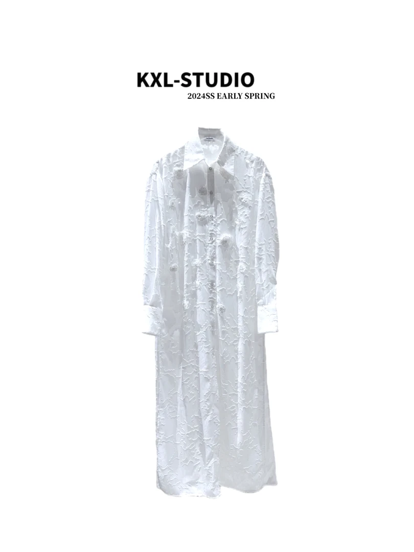 KXL-STUDIO【KELE_精选】“ 禅意”东方提花长衬衫8965