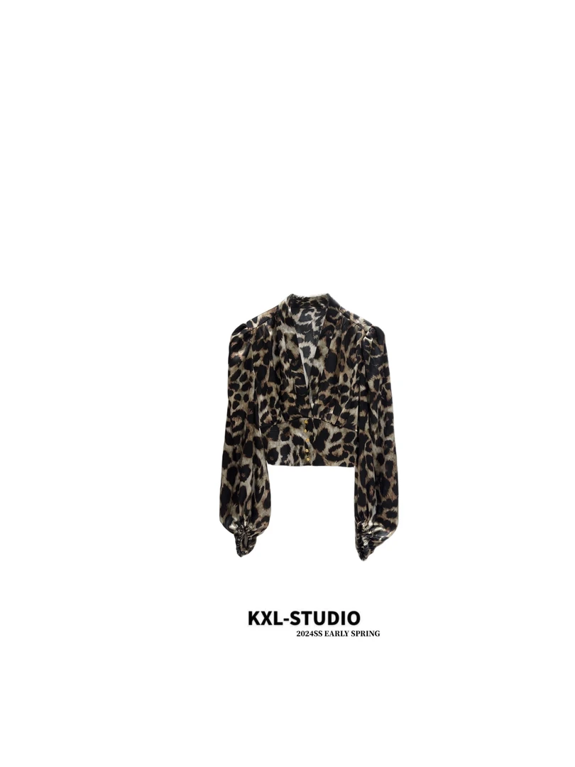 KXL_ STUDIO 典雅·法式豹纹气质上衣81