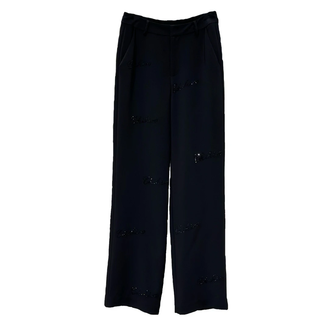 KXL-STUDIO高定秀场锆石字母裤8160