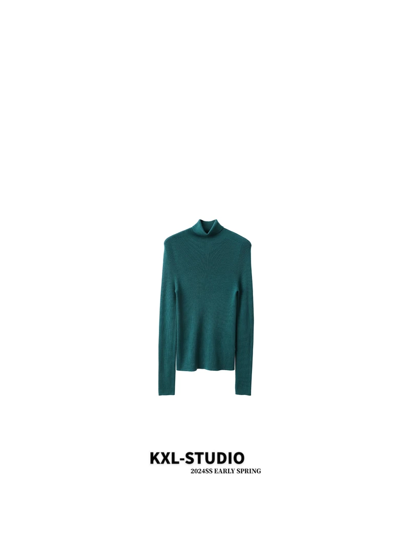 KXL-STUDIO【KELE精选】老粉必入｜100%超细绵羊毛高领打底18087