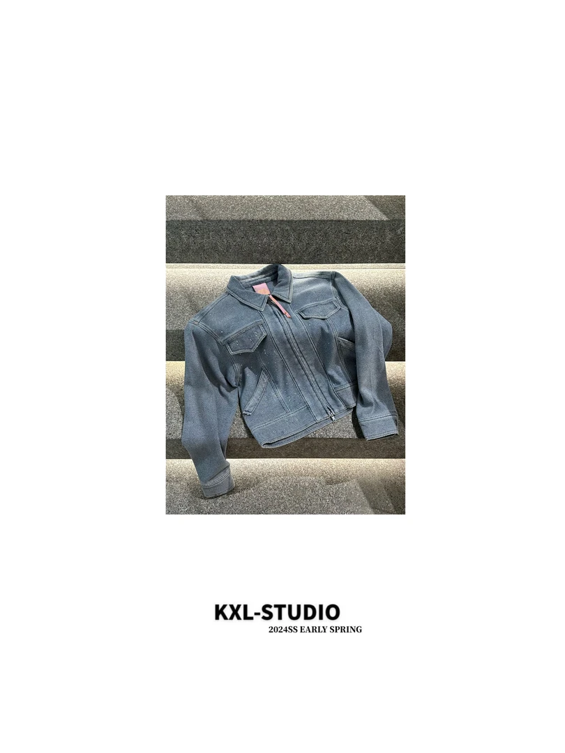 KXL-STUDIO【KELE高定】星河繁星｜复古丹尼牛仔外套10180
