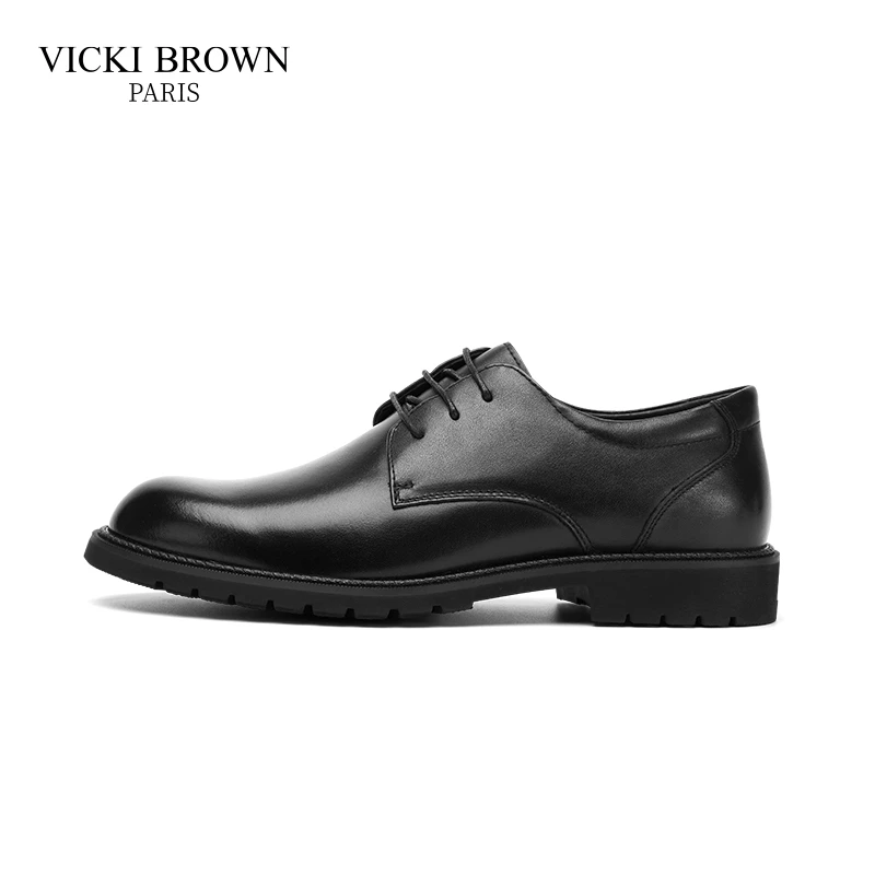 VICKI BROWN轻奢男鞋夏季透气轻薄商务休闲皮鞋商务正装皮鞋