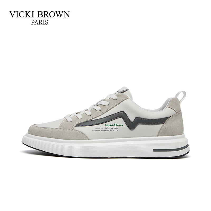 VICKI BROWN轻奢男鞋时尚夏季透气春季潮流休闲百搭休闲男士板鞋