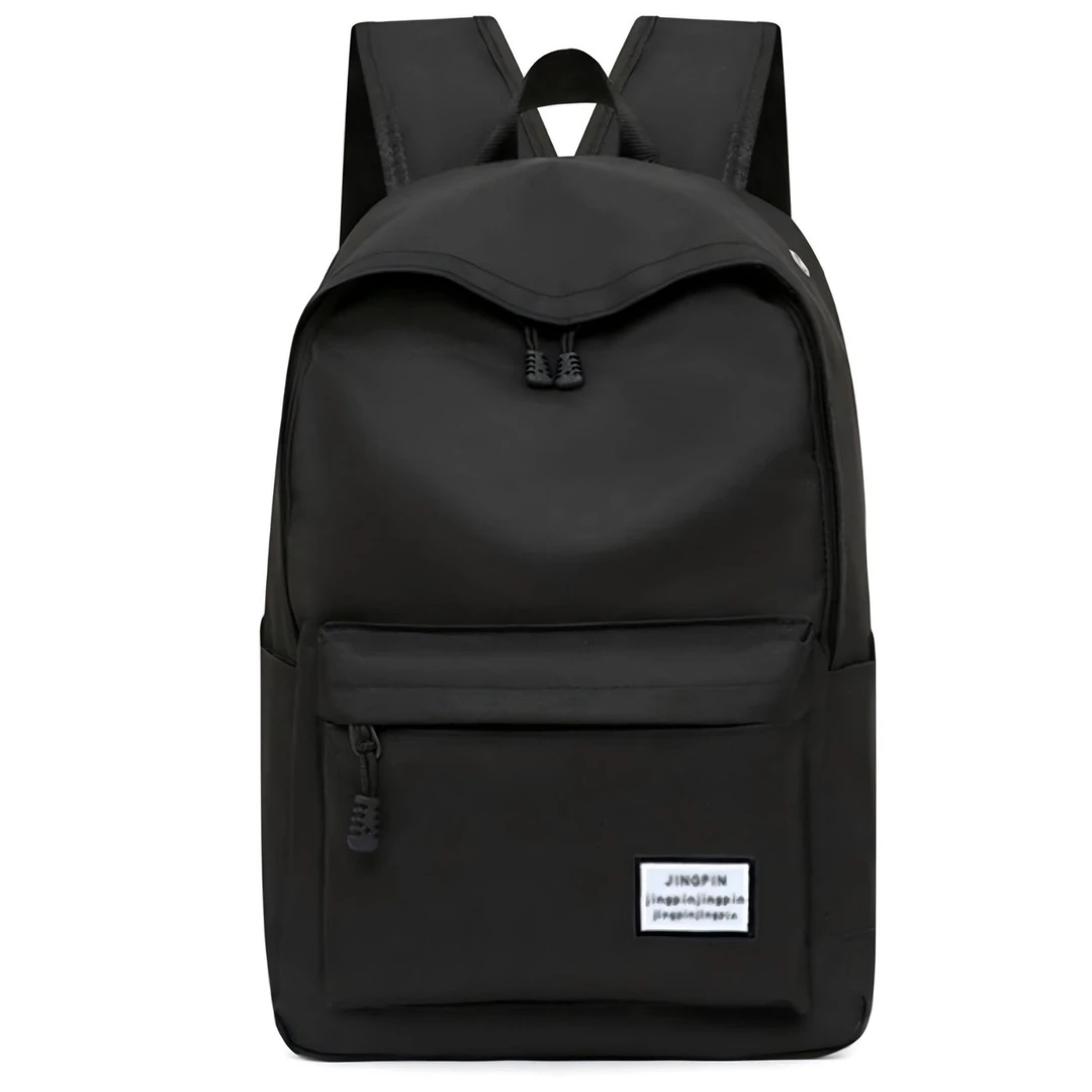 休闲书包男帆布简约双肩包男韩版背包大容量中学生书包电脑旅行包