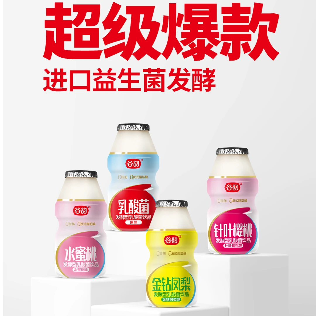 谷韵乳酸菌饮料100ml*12瓶优酸乳饮品儿童早餐奶乳酸饮料
