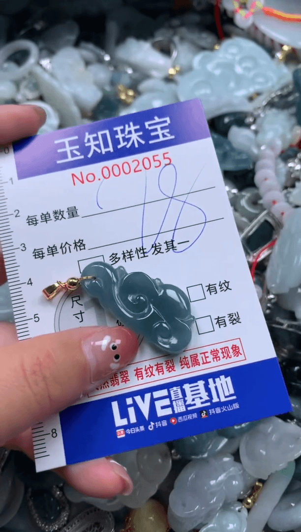 【闪购商品】翡翠颈饰未镶嵌2055配绳子