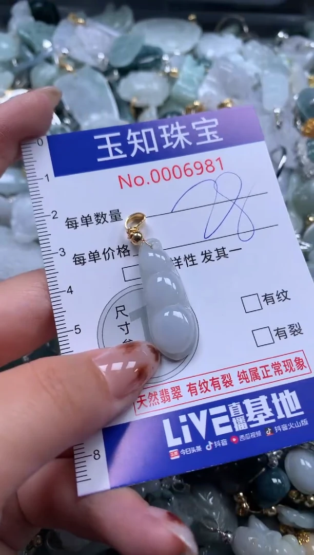 【闪购商品】翡翠颈饰未镶嵌配绳子6981