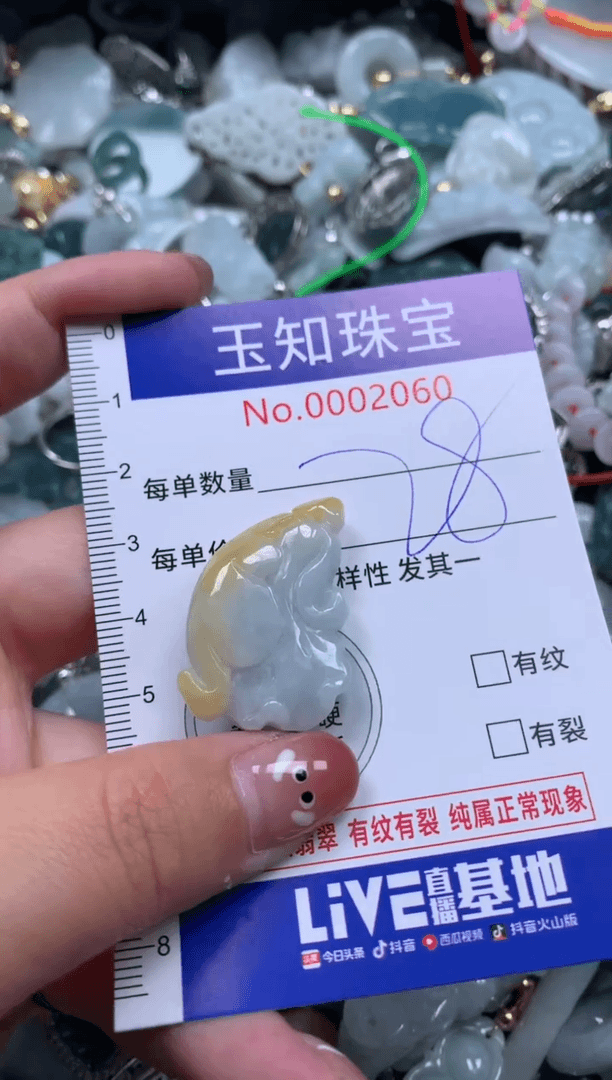 【闪购商品】翡翠颈饰未镶嵌2060配绳子