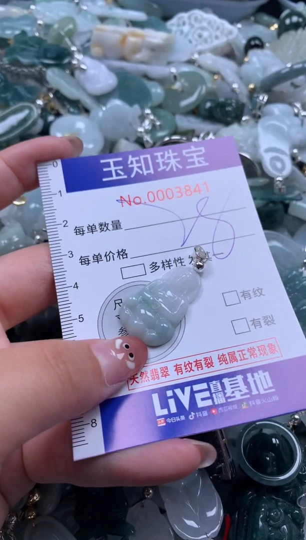 【闪购商品】翡翠吊坠(不含链)未镶嵌配绳子3841