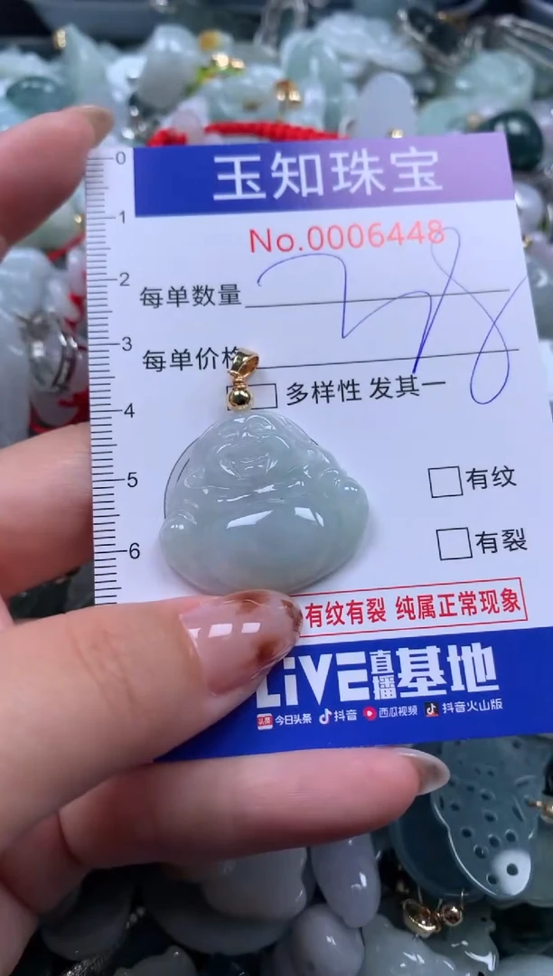 【闪购商品】翡翠颈饰未镶嵌配绳子6448
