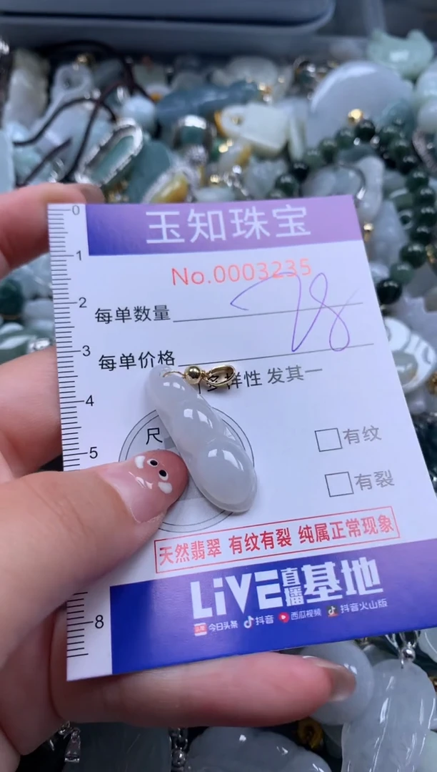 【闪购商品】翡翠颈饰未镶嵌配绳子3235