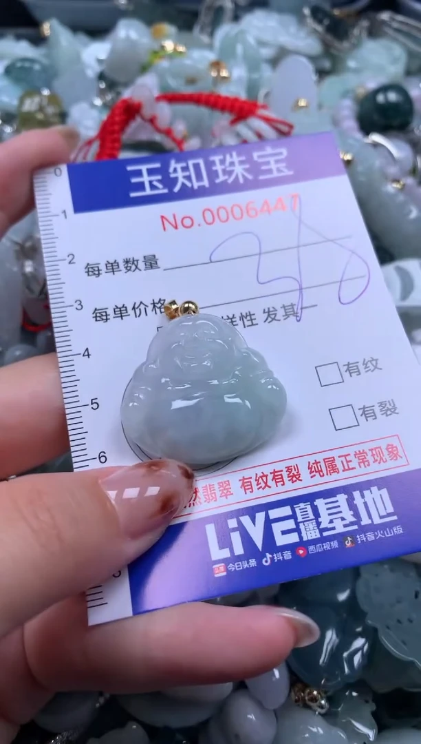 【闪购商品】翡翠颈饰未镶嵌配绳子6447