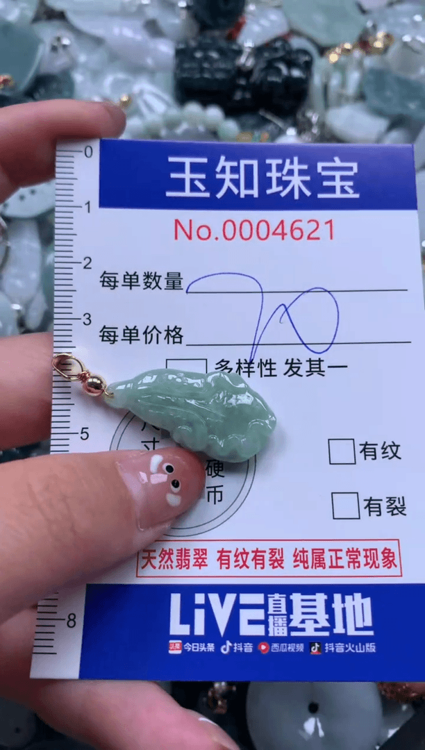 【闪购商品】翡翠颈饰未镶嵌4621配绳子