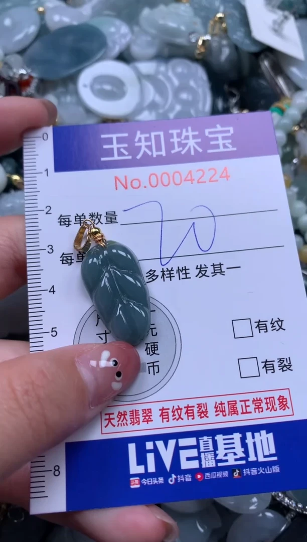 【闪购商品】翡翠颈饰未镶嵌4224配绳子