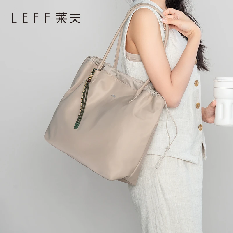 Leff休闲托特包女2025新款时尚百搭大容量单肩包户外通勤手提包包