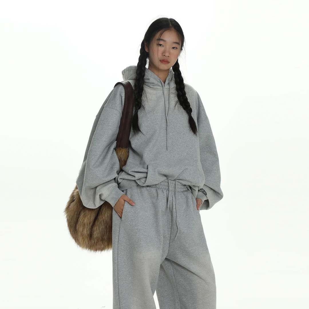 MASONPRINCE 早春新款灰色卫衣无性别休闲双版本连帽开衫外套