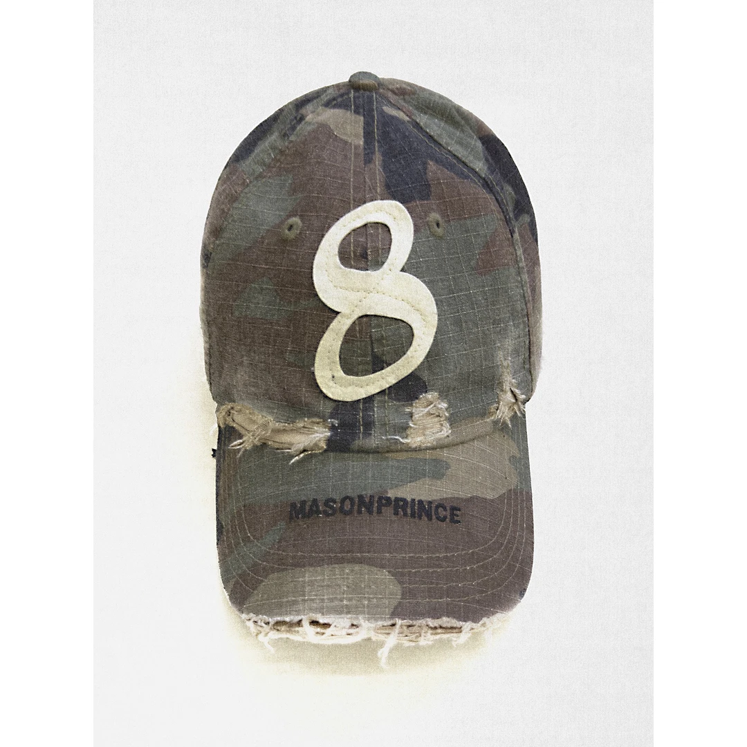 【上海】MASONPRINCE数字8破损迷彩棒球帽
