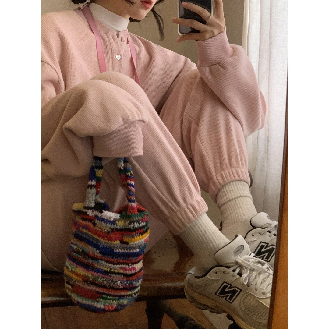 老莫同学 华夫格卫衣套装【WY2075/XXK0135】