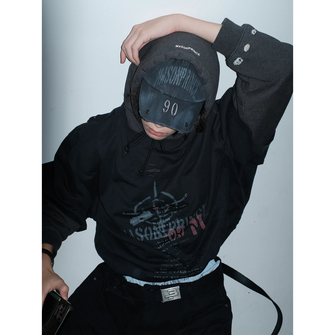 【SS25秀场抢先购】MASONPRINCE*一顶旧旧的战损金属弯沿棒球帽