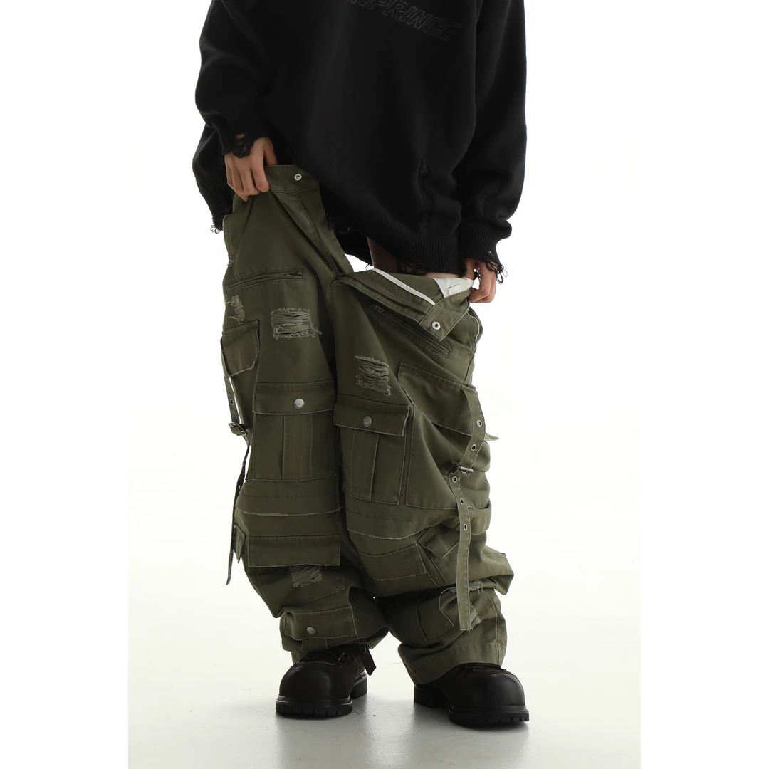 MASONPRINCE我不就是口袋多了点 新款休闲宽松工装裤地位就稳啦？