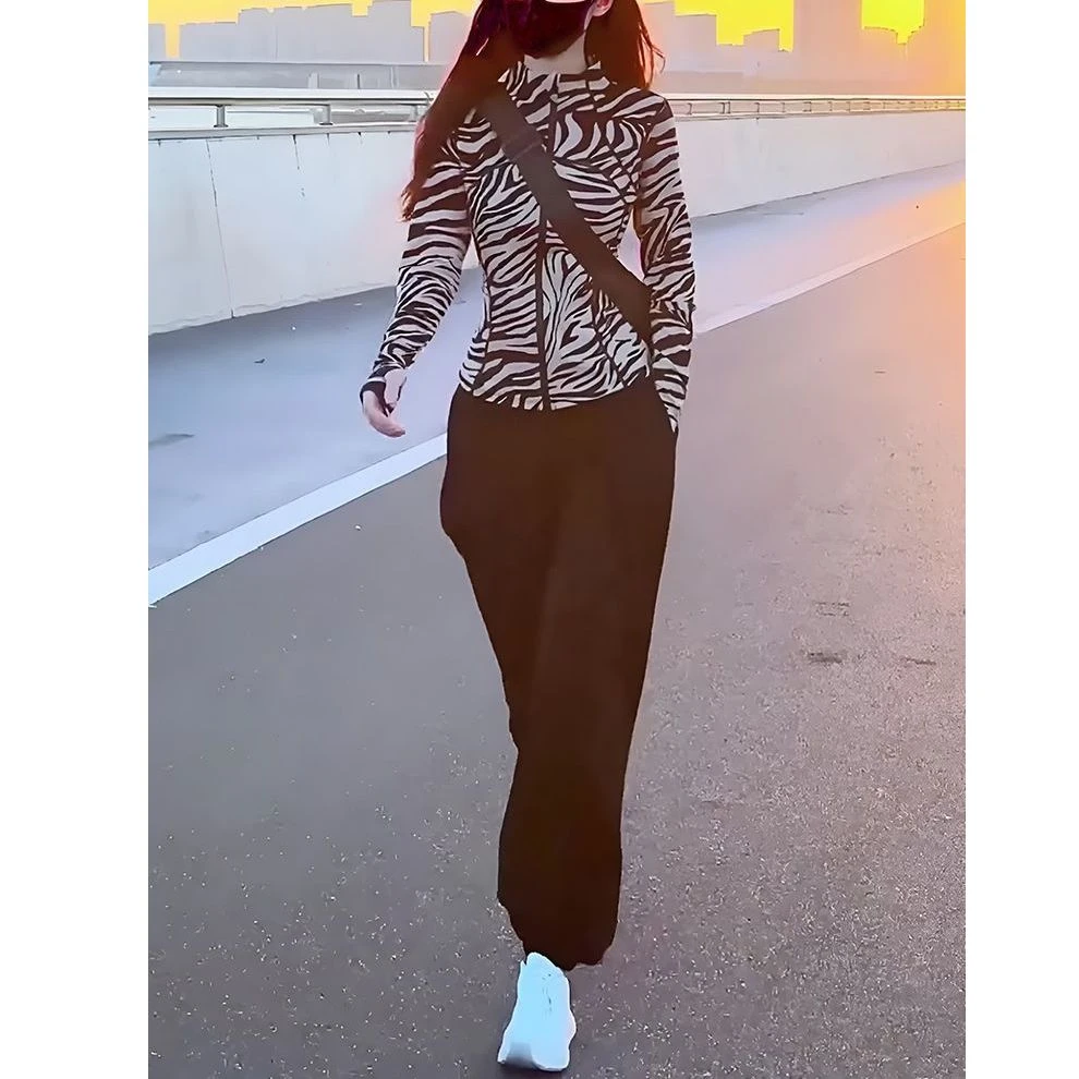 休闲运动套装女速干跑步训练健身瑜伽服外套卫裤秋装搭配一整套潮