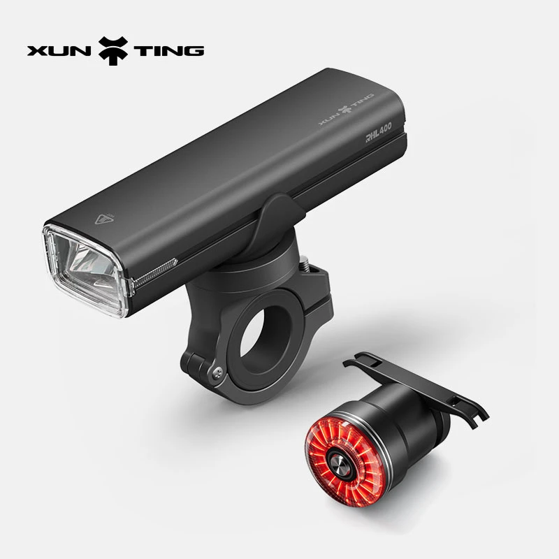 自行车灯夜骑强光手电筒便携USB充电照明前灯防雨山地车骑行尾灯