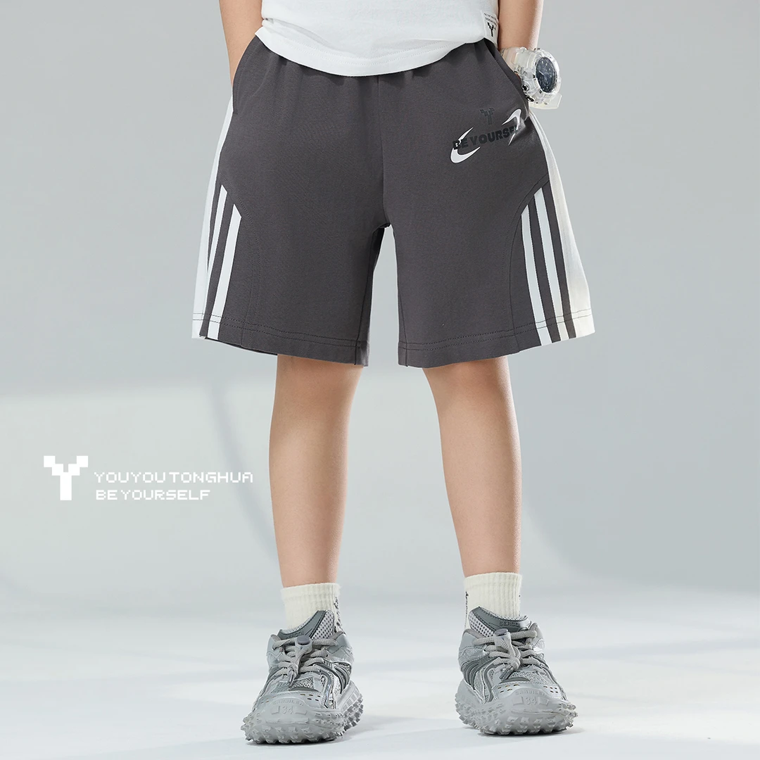 男童纯棉短裤2024夏季百搭篮球运动休闲裤子中大童wysu880093