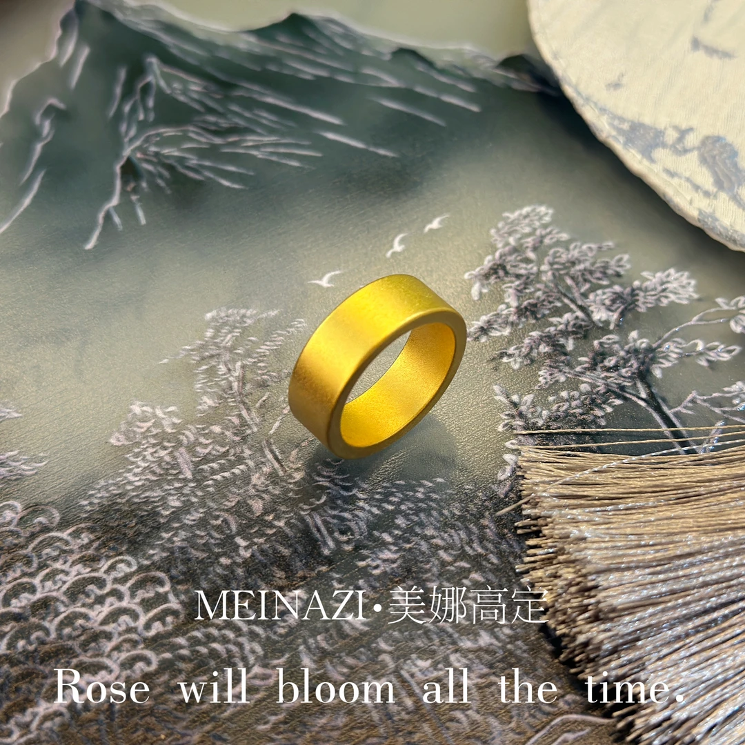 铜合金戒指 MEINAGD·/宽面戒指-情比金坚时尚饰品2024新款新J054