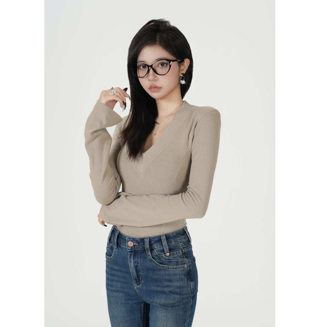 IFMR可外穿精致打底衫女款爆款2024新款慵懒版上衣时髦内搭T恤衫