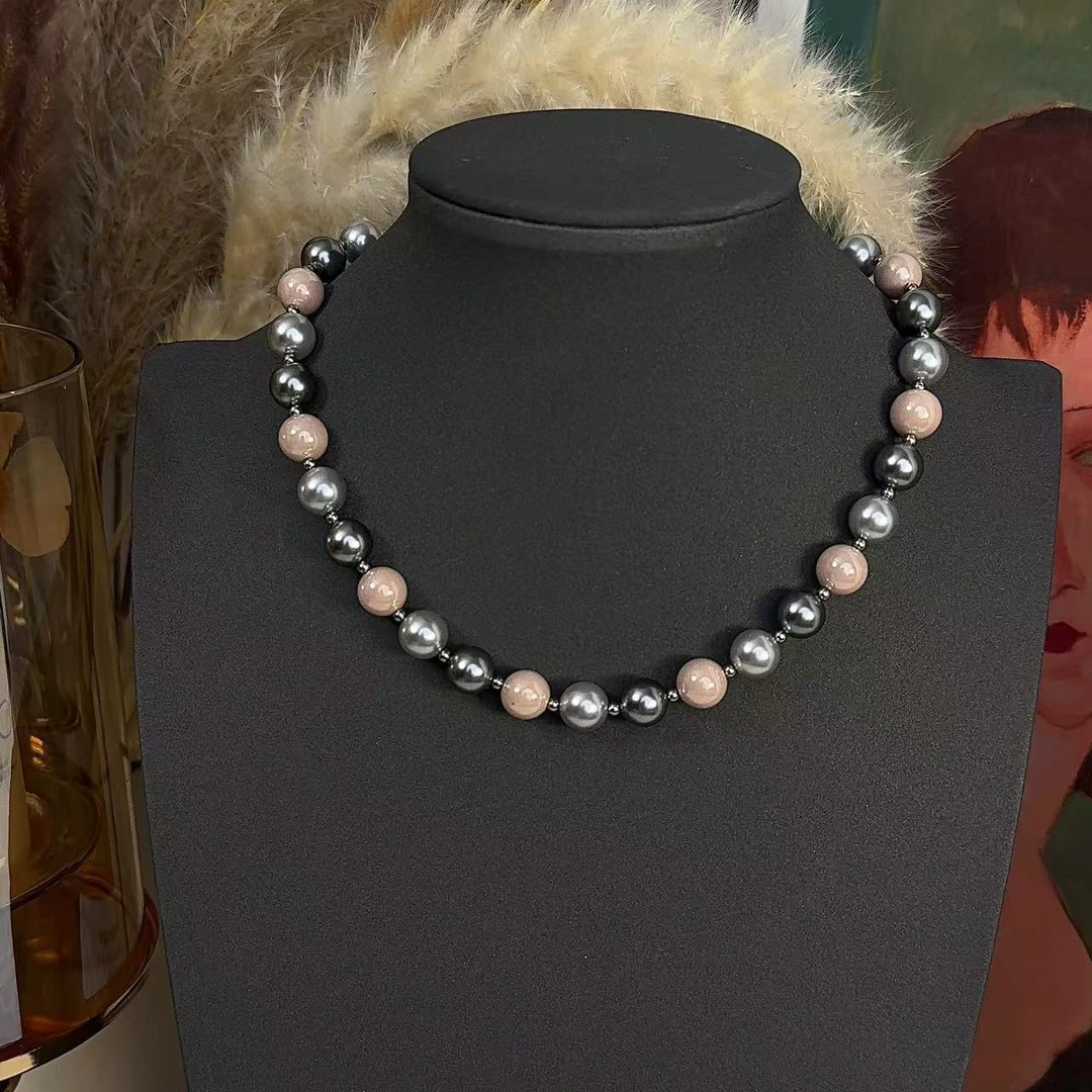 290  三色混彩施家珠珠项链