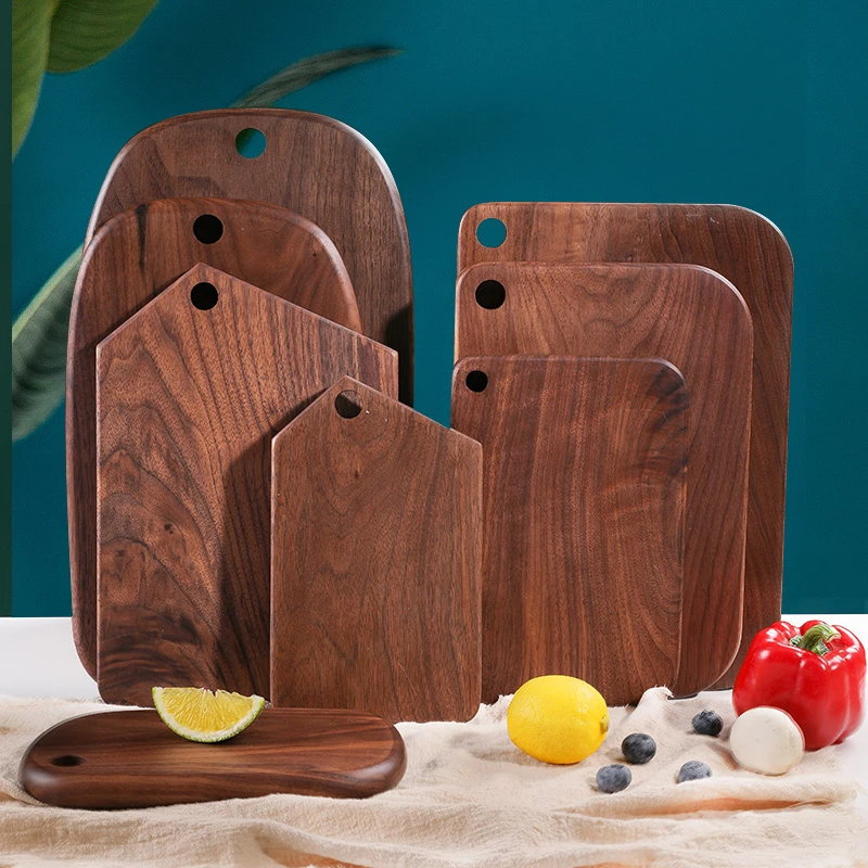 北美黑胡桃木菜板厨房家用熟食面板宝宝辅食案板小长方形水果砧板