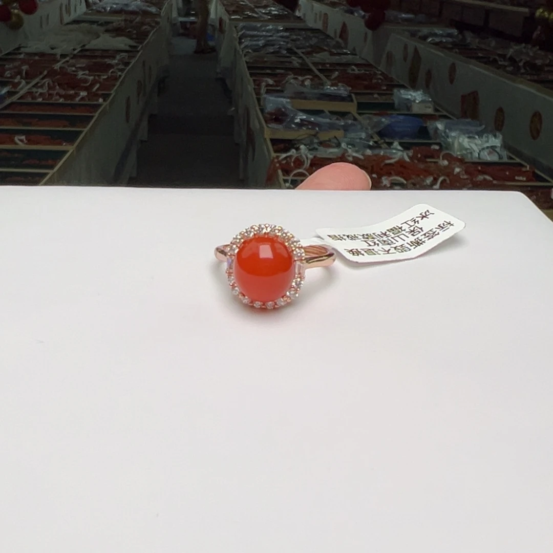 南红玛瑙多样性发货银S925镶嵌10mm