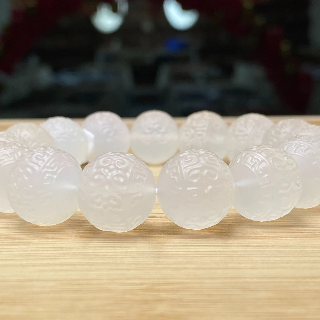 诚信经营支持年退换 荔枝冻玛瑙云端级手串尺寸15mm 多样性发一