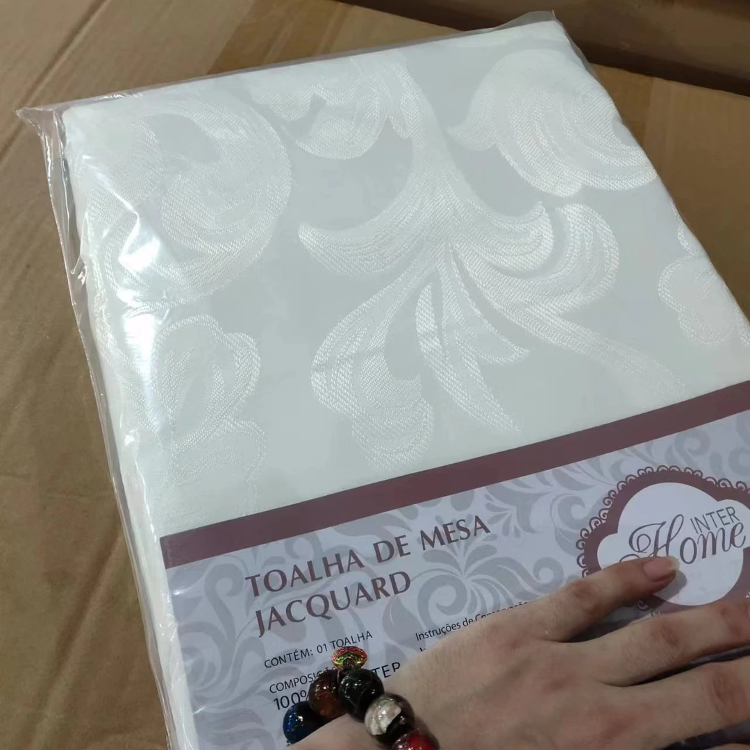 奶白色花朵 高级桌布 160×270cm