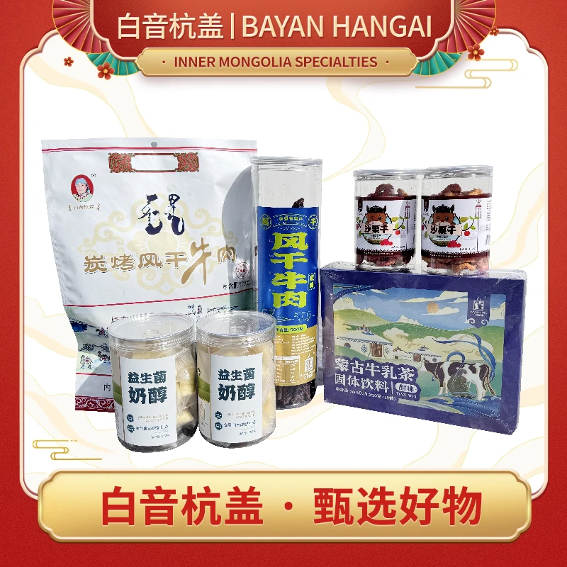 【白音杭盖】牛肉干奶制品奶茶套餐装