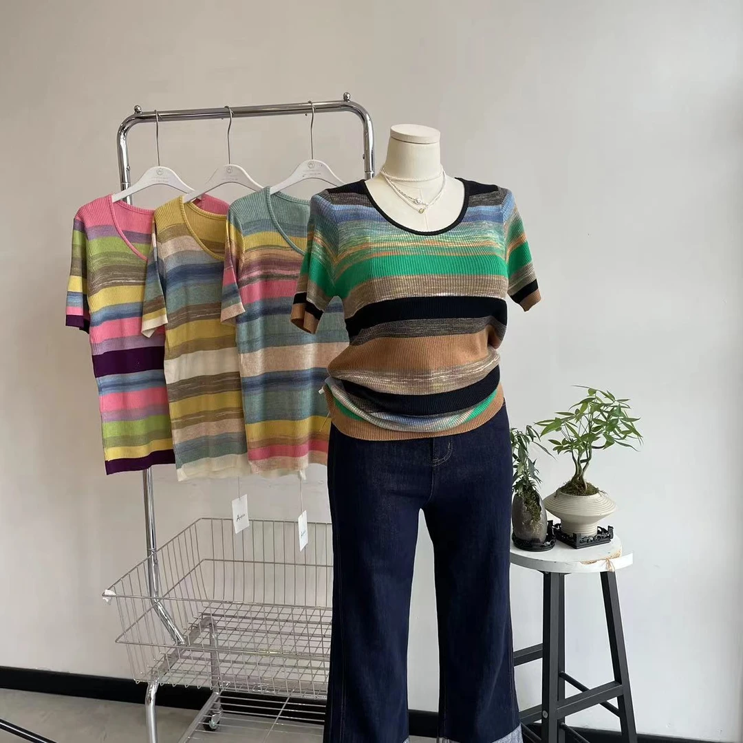 【WJ】秋款  玲 929  四色针织上衣  (3-6)