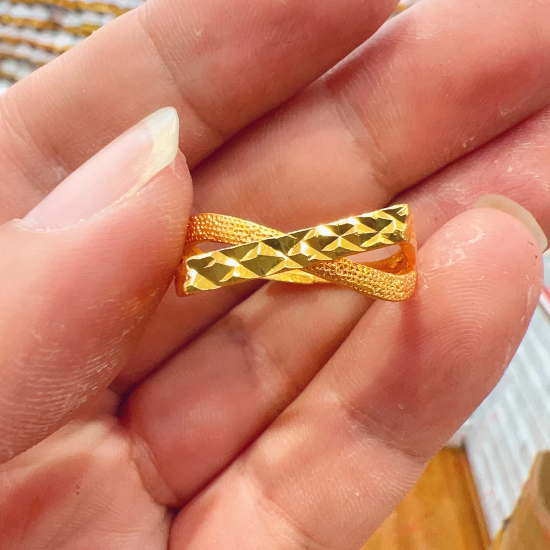 铜合金戒指 039新款气质时尚休闲百搭轻奢可调节金色国潮风戒指