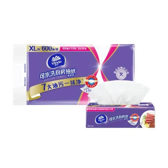 维达 抽取式厨房纸巾 60抽*10包