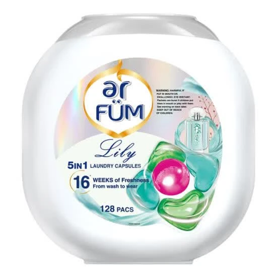 纺优美(Arfum) 马来西亚进口 5合1洗衣凝珠 1536g(128粒装)