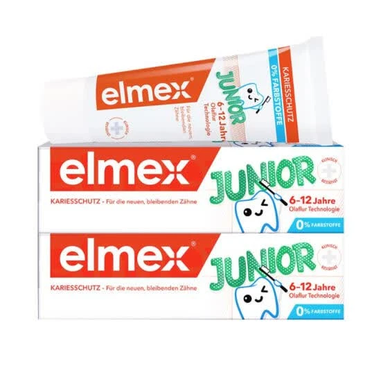 艾美适(Elmex) 波兰进口 少儿护齿礼盒 清淡薄荷味 59g*3