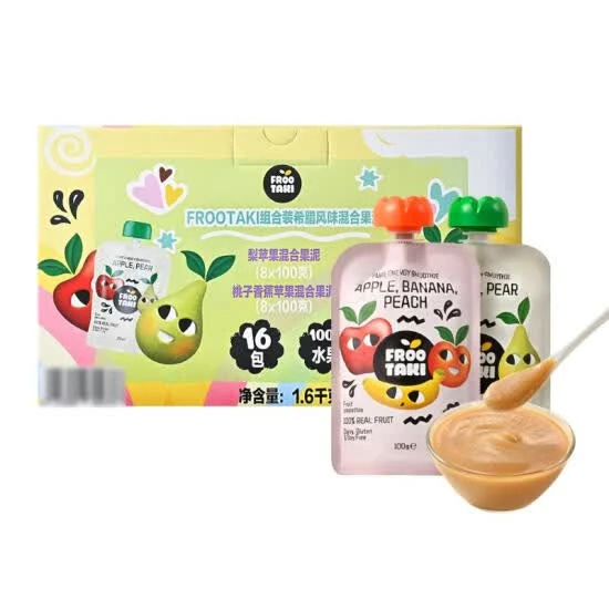FROOTAKI 组合装希腊风味混合果泥 1.6kg(100g*8*2)