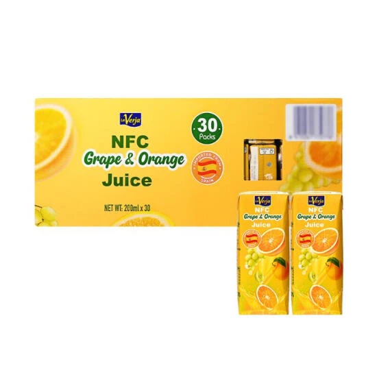 LaVerja 西班牙进口 葡萄橙混合果汁 200ml*30