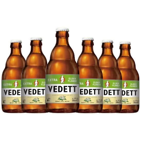 白熊(Vedett) 比利时进口 接骨木花啤酒  330ml*6