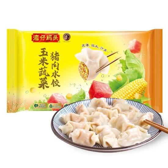 湾仔码头 玉米蔬菜猪肉水饺 1980g