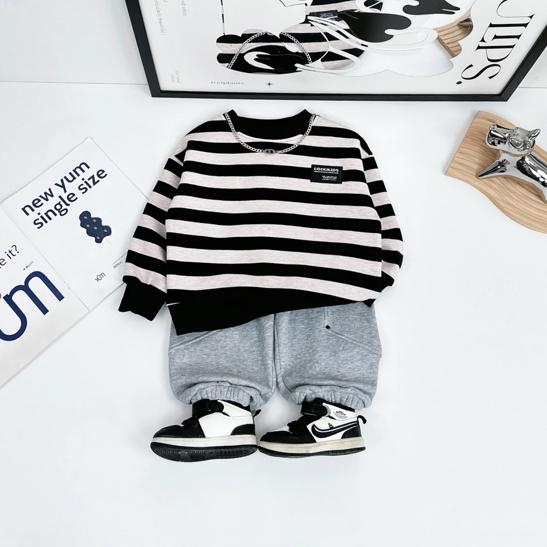 儿童卫衣加绒款长袖2025新款秋冬装男童 D-FB24318 悠悠童话童装