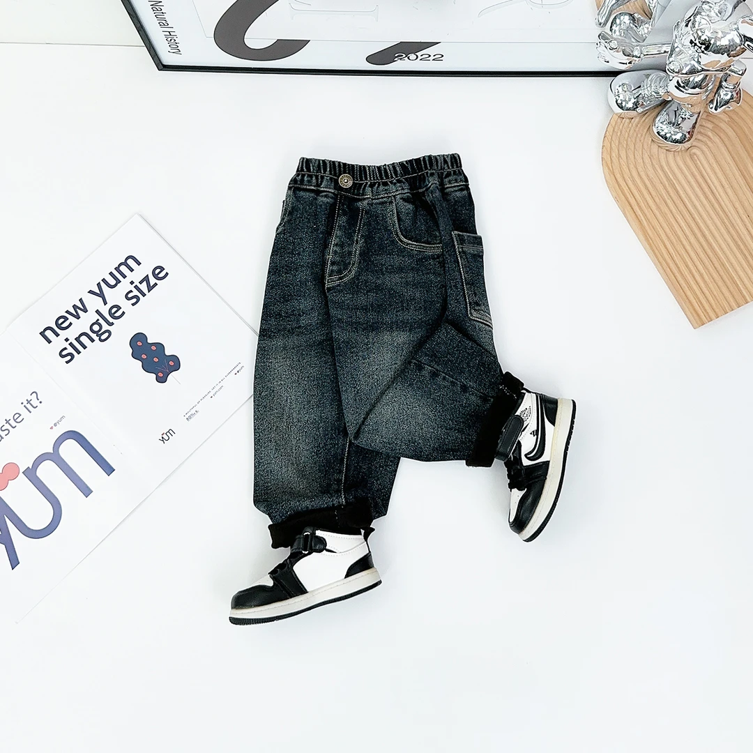 男童牛仔裤加厚裤子儿童2025新款秋冬装 D-CXF3520 悠悠童话童装