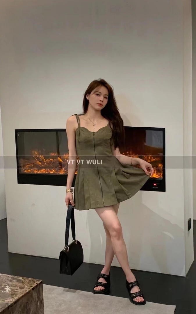 开衫吊带修身连衣裙