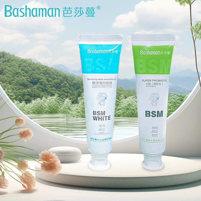 【芭莎蔓】益生菌清爽口气牙膏 白之选美白牙膏 120g/盒