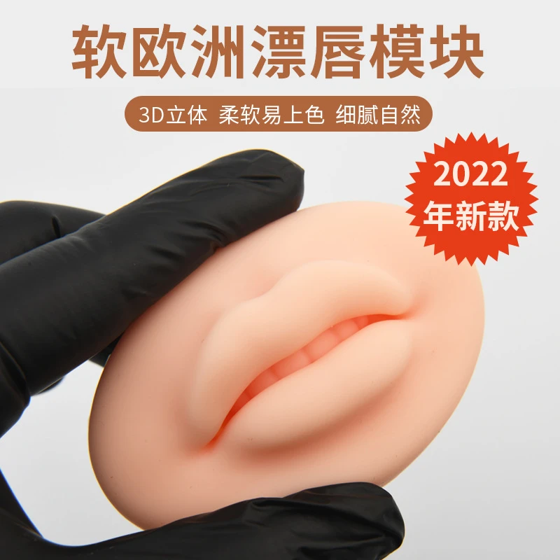 欧洲唇5D立体模块硅胶实心眉眼唇半永久初学者练习皮纹绣学习用品