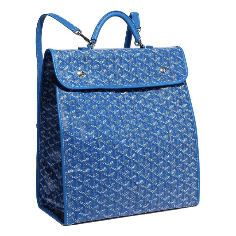 GOYARD/戈雅/狗牙双肩包/99新/EMMLTY天蓝色/背包